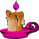 download Green Candle clipart image with 270 hue color