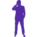 download Thinking Man Silhouette clipart image with 45 hue color