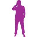 download Thinking Man Silhouette clipart image with 90 hue color