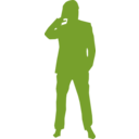 download Thinking Man Silhouette clipart image with 225 hue color