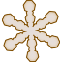 download Snowflake clipart image with 180 hue color