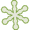 download Snowflake clipart image with 225 hue color