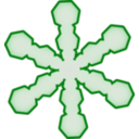 download Snowflake clipart image with 270 hue color
