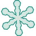download Snowflake clipart image with 315 hue color