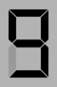 Seven Segment Display Gray 9