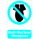 download Anti Nuclear Weapons Sign clipart image with 180 hue color