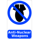 download Anti Nuclear Weapons Sign clipart image with 225 hue color