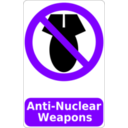 download Anti Nuclear Weapons Sign clipart image with 270 hue color