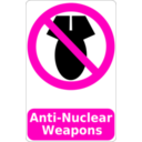 download Anti Nuclear Weapons Sign clipart image with 315 hue color