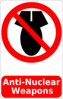Anti Nuclear Weapons Sign
