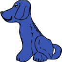 download Dog Side View clipart image with 180 hue color