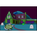 download Haunted House clipart image with 90 hue color