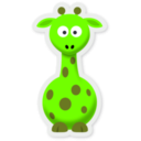 download New Cartoon Giraffe clipart image with 45 hue color