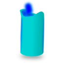 download Candle clipart image with 180 hue color