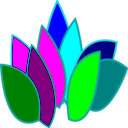 download Fire clipart image with 180 hue color