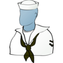 download Faceless Sailor clipart image with 180 hue color