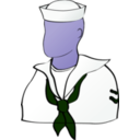 download Faceless Sailor clipart image with 225 hue color