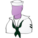 download Faceless Sailor clipart image with 270 hue color