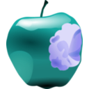 download Apple With Bite clipart image with 180 hue color