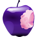 download Apple With Bite clipart image with 270 hue color