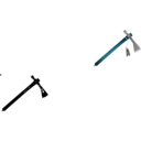 download Tomahawk clipart image with 180 hue color