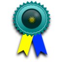 download Award Ribbon clipart image with 180 hue color