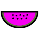 download Simple Watermellon clipart image with 315 hue color