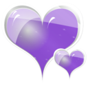 download Couple Of Hearts clipart image with 270 hue color