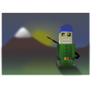 download Soldier clipart image with 0 hue color