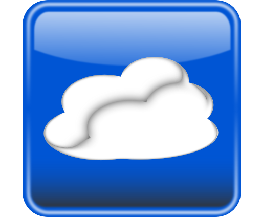 Cloud Computing Button Glossy Nube Computo Brilloso