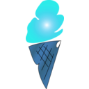 download Ice Cream Icon clipart image with 180 hue color