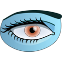 download Eye clipart image with 180 hue color