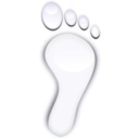 download Water Foot Print clipart image with 45 hue color