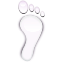 download Water Foot Print clipart image with 90 hue color
