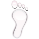 download Water Foot Print clipart image with 135 hue color