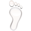 download Water Foot Print clipart image with 180 hue color