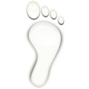 download Water Foot Print clipart image with 225 hue color