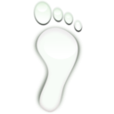 download Water Foot Print clipart image with 270 hue color