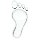 download Water Foot Print clipart image with 315 hue color
