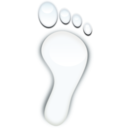 download Water Foot Print clipart image with 0 hue color