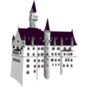 download Neuschwanstein Castle clipart image with 90 hue color