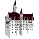 download Neuschwanstein Castle clipart image with 135 hue color