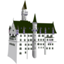 download Neuschwanstein Castle clipart image with 225 hue color
