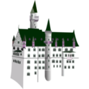 download Neuschwanstein Castle clipart image with 270 hue color