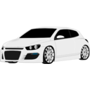 download Vw Scirocco clipart image with 180 hue color