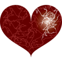 download Red Heart clipart image with 0 hue color