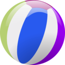 download Beach Ball clipart image with 225 hue color