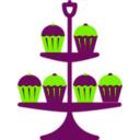 download Jubilee Cake Stand Blue clipart image with 90 hue color