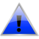 download Warning Icon clipart image with 180 hue color