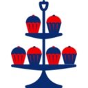 download Jubilee Cake Stand Blue clipart image with 0 hue color